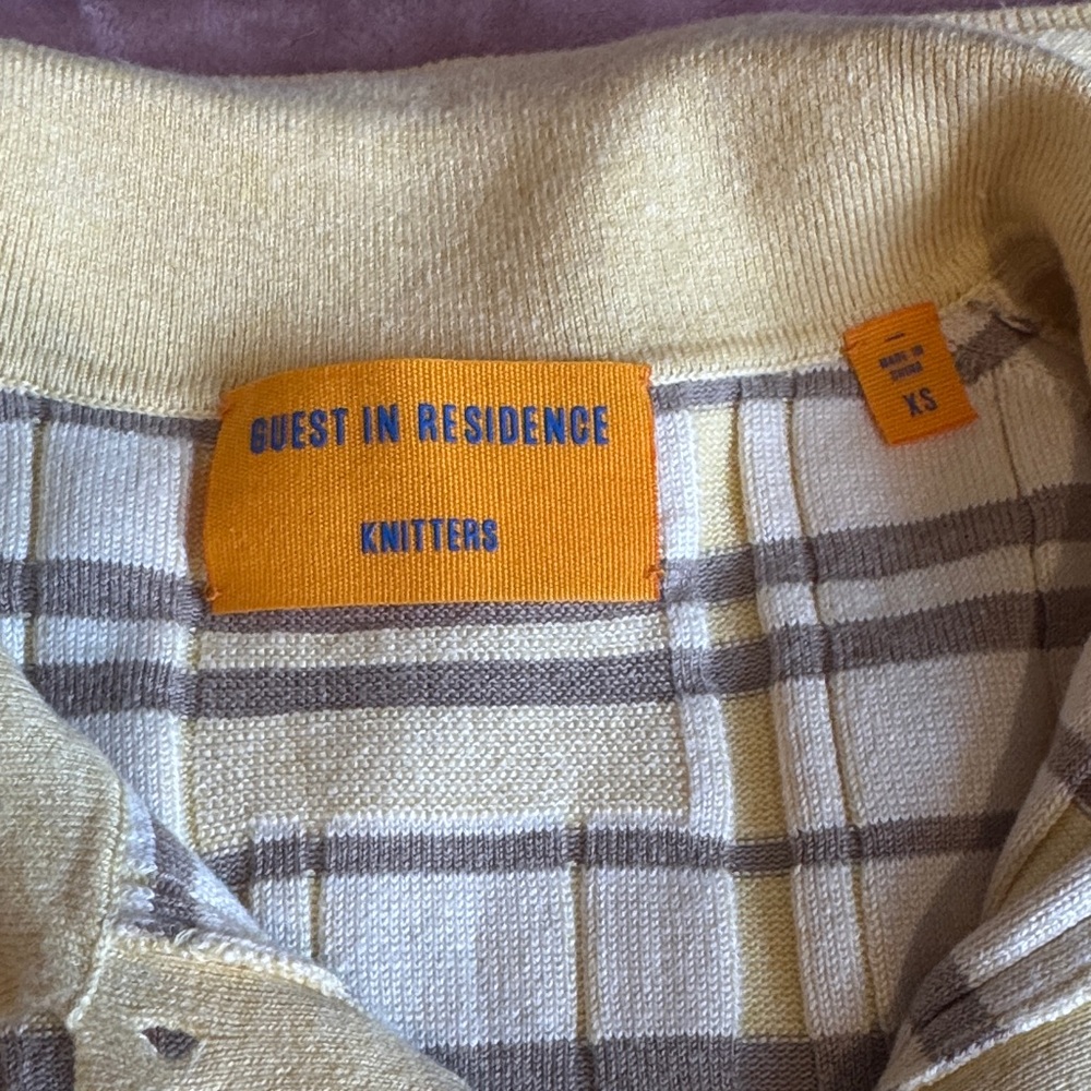 Plaid Yellow and Gray Polo Dress - Picture 5 of 5